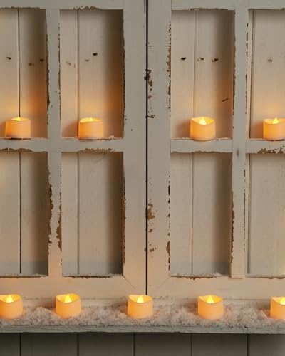 Homemory 24-Pack Flameless Tea Lights Candles Battery Operated, 200+ Hours - Image 5