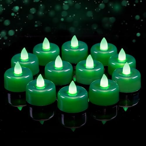 Amagic 24Pack Green Flameless LED Tea Lights Candles Battery Operated by AMAGIC