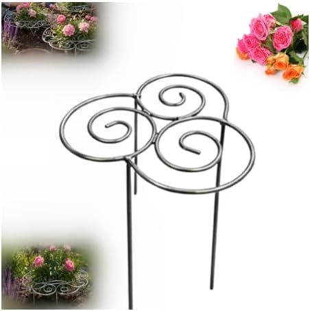 Metal Plant Support Ring for Garden, 2026 Peony Cages and Supports, Decorative Flower Support Frame Grow Through Rings Peony Flower Hoop for Upright Growth and Protection (Silvery 1pcs S-10.83in)