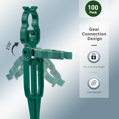 100 PCS Christmas Light Stakes, 9.5 Inch Tall Yard Stakes, Green - Image 2