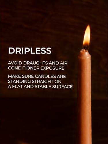 CANDWAX 10 Inch Taper Candles Terracotta Decor Candle Sticks 12 Pack - Image 3