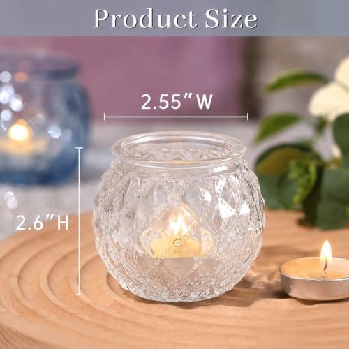 DARJEN 20 Pcs Clear Votive Candle Holder 2.55"x2.6" Tea Light Candle Holder - Image 2