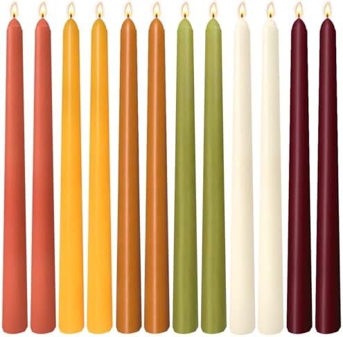 Fall Taper Candles, 10 Inch Unscented Autumn Dinner Candles by SihuidaInspiredbyLove