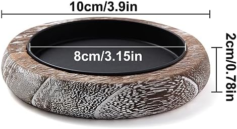 Hatway Wood Candle Holders for Pillar Candles - Image 6