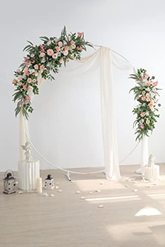 YYHUAWU Artificial Flowers Combo Box Set Pink Fake Flower Leaf with Stems for DIY Wedding Bouquets Centerpieces Baby Shower Party Home Decorations - Image 4