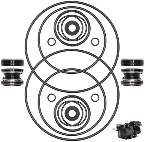 O-Ring Rebuild Kit Replaces for Pentair SuperFlo Pool Pump (2 Set) | for SuperMax Pool Pumps Kit 111 Includes PS-200 Shaft Seal Drain Plug O-Ring Pump Union O-Ring Water Slinger