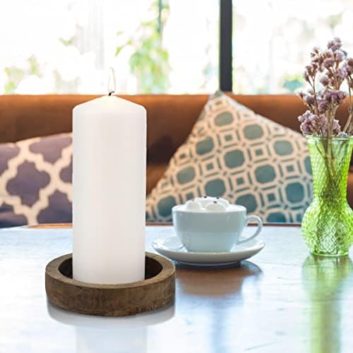 Stonebriar Unscented White Tall Pillar Candles, 80 Hour Burning Candle Pillars, Perfect for Decor, Weddings, Emergencies 3" X 8", 6 count - Image 3