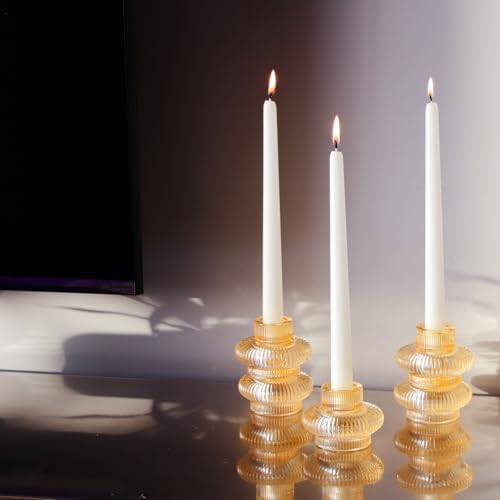 VOHO Set of 6 Champagne Gold Taper Candle Holders for Table Centerpiece - Image 6