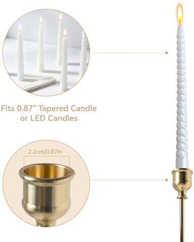 6 Pack Gold Candle Holders，Candlestick Holders，Taper Candle Holders - Image 4