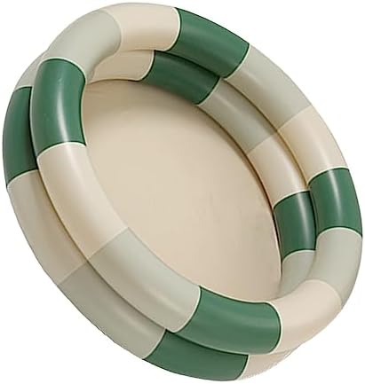 Inflatable Pool Baby Retro Blow Up Swimming Pool Family Cute Thickened Water Pool (Green Stripe)
