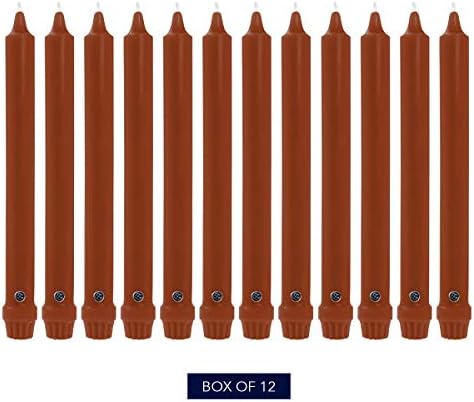 Colonial Candle Unscented Taper Candle, Classic Collection, Amber, 8 in, Pack of 12 - Up to 6 Hours Burn - Image 2