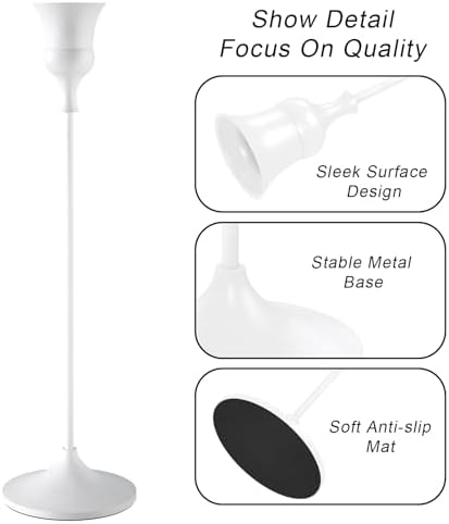 Showin Candlestick Holders White, 6 Packs Taper Candle Holder for Candlesticks, Candle Sticks Holder Decor for Home Decor - Image 5