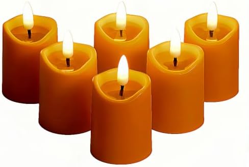 Simplelight Orange Halloween Flameless Votive Candles with Timer by simplelight4you