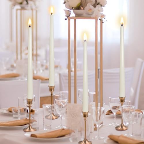 Candlesticks Long Taper Candle,Unscented 10 Inches Cream White Candle Sticks Smokeless Tapered Candles for Home Décor Holiday Gifts - Image 4