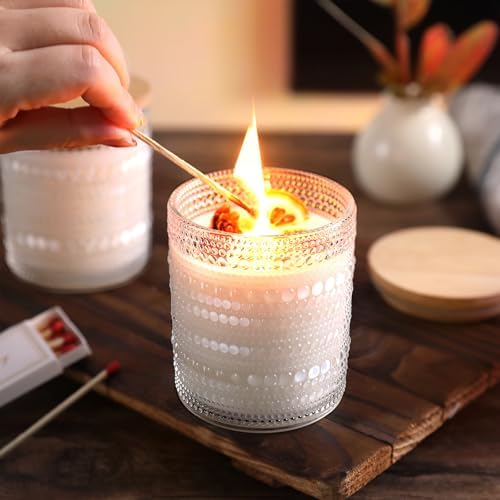 DARJEN 12 Pcs 10 oz Glass Candle Jars with Lids, Candle Tins-Clear - Image 5