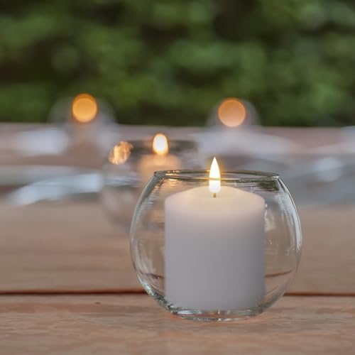 GenSwin Wax Votive Flameless Candles Battery Operated Remote Timer White - Image 4