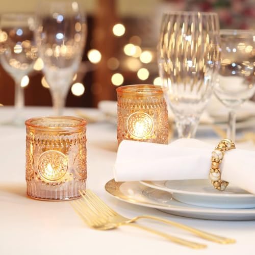 Lanttu 12 Pcs Gold Votive Candle Holder 2"x2.56" Tea Lights Candle Holders - Image 3