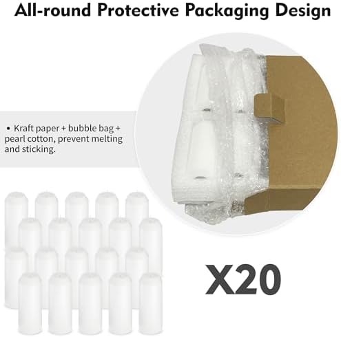 20Pack Emergency Candles for Power Outages, 15H White Candle, 3" Unscented - Image 6