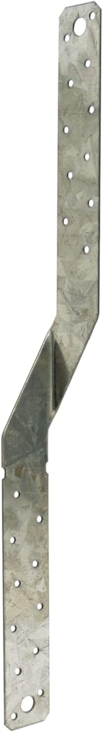 Simpson Strong-Tie MTS16 Medium Twist Strap - 16 in. Length, 54-mil Thickness, Zinc Galvanized 16-Gauge Steel Construction, Resists Moderate Uplift Loads