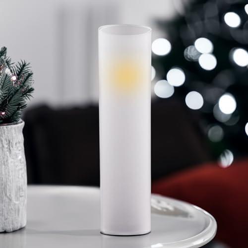 WGVI Hurricane Candle Holder Sleeve, W: 3", Ht: 14", Frosted Glass Cylinder Open Both Ends, Chimney Tube Shade, 6 Pieces - Image 4