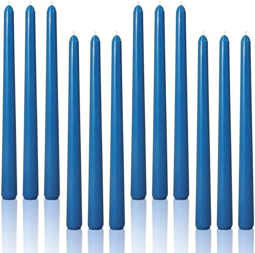 Viyffo Taper Candles, 10 Inch, 12 Pack, Cornflower Blue – Unscented by Viyffo