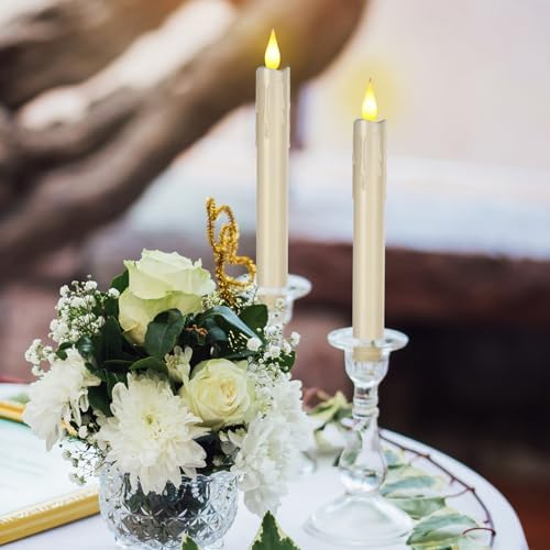 Baquler 48 Pcs 7.5" Ivory Flameless Taper Candle LED Stick Battery Operated - Image 5