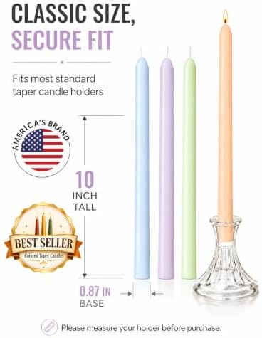 Pastel Unscented Taper Candles for Spring Easter Home Table Decor - Image 4