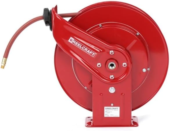 Reelcraft 7850 OLP 1/2-Inch by 50-Feet Spring Driven Hose Reel for Air/Water