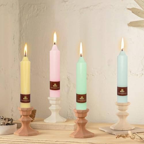 Pastel Candy Colored Taper Candle Candle Sticks, Cute 7 Inch Mini Pillar Candles Taper Candles, 4PCS Handmade Unscenteds Candlesticks for Festive, Party, Spell, Wedding, Home Decor - Image 5