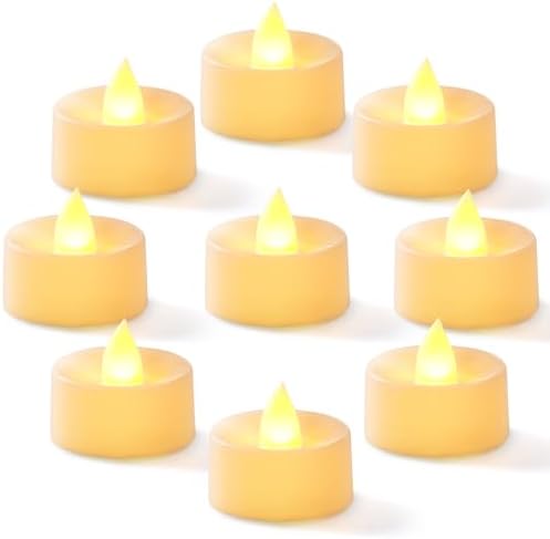 Homemory 12-Pack Flameless Tea Lights Candles Battery Operated, 200+ Hours by Homemory