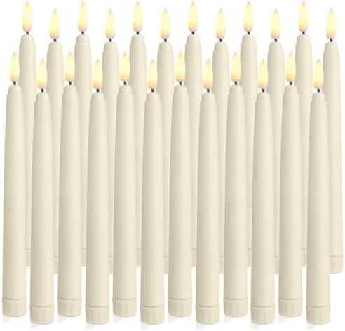 Baquler 24 Pcs Flameless Taper Candles LED Taper Candles Flickering Bulk by Baquler