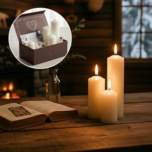 18 Pcs White Pillar Candles Bulk Set，3 Different Lengths 2 x 3/4/6 Inch (6 Each)，Hurricane Candles，Dripless Unscented Smokeless，Gives You a Better Atmosphere When Organizing an Event Party. - Image 4