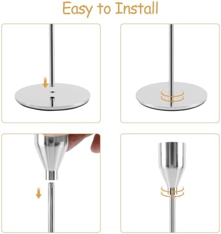 Silver Candlestick Holders Set of 12, Metal Taper Silver Candle Holders, Tall Candle Holder, Fits 2.2cm Thick Candle&Led Candles, for Table Centerpiece, Mantels, Weddings, Dining, Party - Image 5