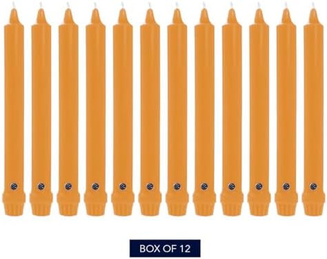 Colonial Candle Unscented Taper Candle, Classic Collection, Caramel, 10 in, Pack of 12 - Up to 8 Hours Burn - Image 2