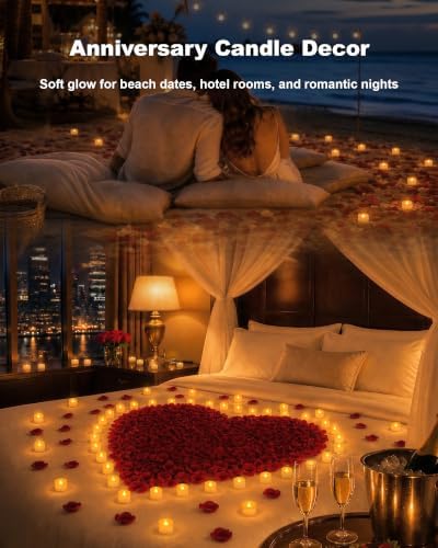 Homemory 100-Pack Flameless Tea Lights Candles Battery Operated, 200+ Hours - Image 6