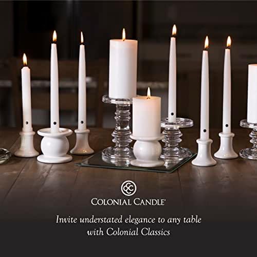 Colonial Candle Unscented Taper Candle, Classic Collection, Colonial Classic Green, 12 In, Pack of 12 - Up to 10 Hours Burn - Image 6