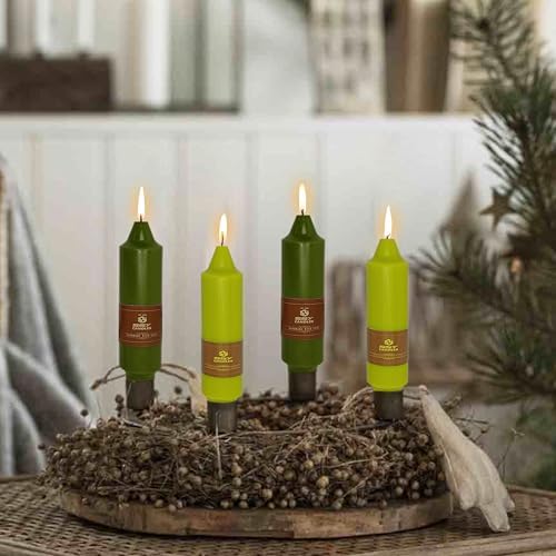 Olive Green & Grass Green Candles 5 inch Short Candle Unscented Taper Candles Ideal as Dinner Candles Smokeless Long Burning Candlesticks for Weddings Dinner Party Home Decor - Image 5