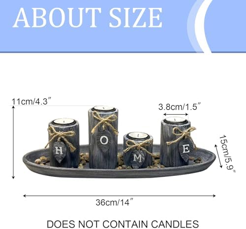 Wooden Candle Holders Centerpieces for Living Room Coffee Table Decorations - Image 4