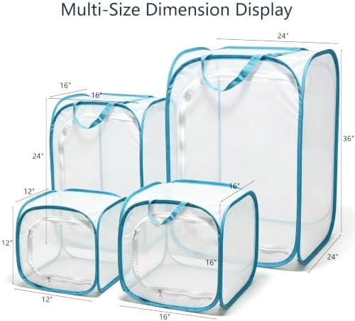 Insect & Butterfly Habitat Cage, Portable Pop-Up Terrarium with Mesh Sides, Bug Catching & Observation Enclosure for Caterpillars, Small Insects, Outdoor & Classroom Use, 16 Inches Tall - Image 2