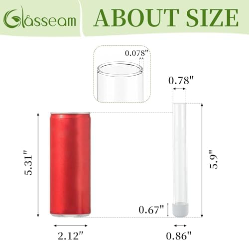 Glasseam 3 Pcs Glass Bud vase for Taper Candle Holder, Fit 22mm Candlestick - Image 3