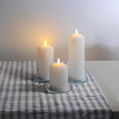 WGV Tea Light Votive Candle Holder Plate 4" W, Clear Flat Plate Glass, Small Home Accent Decor, 1 Pc - Image 6