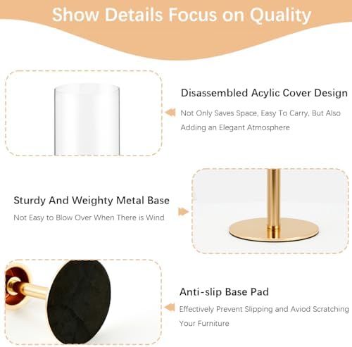 6PCS Acrylic Candle Holder for Table Centerpiece - Image 6