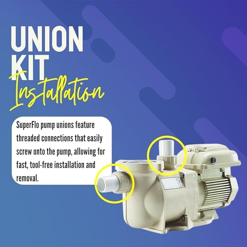 350157 Superflo Union Replacement Kit Compatible with Pentair Superflo Superflo Variable Speed Pool Pumps and Spa Pumps - Made in USA - PVC Union for Pentair SuperFlo VS