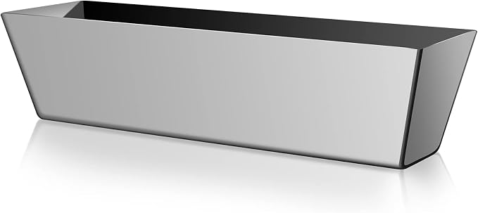 DEKEones Drywall Pan Mud, 12” Stainless Steel Watertight Reinforced Mud Pan, Tapered Sides, Drywall Tool Tray Bucket