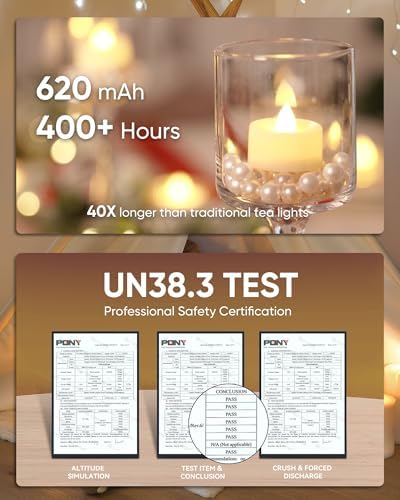 Homemory 12-Pack Remote Flameless LED Battery Tea Light Candles, 400+Hrs - Image 5