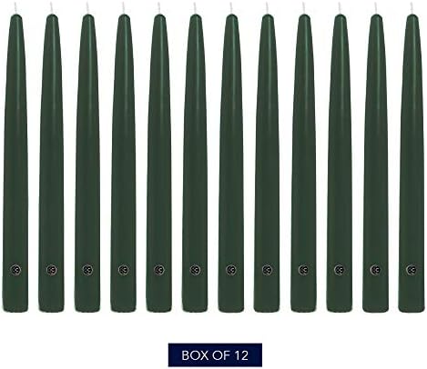 Colonial Candle Unscented Taper Candle, Handipt Collection, Evergreen, 10 in, Pack of 12 - Up to 8 Hours Burn - Image 2