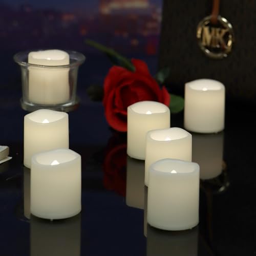 CANDLE CHOICE Battery Operated Flameless Votive Candles Small Bright Flickering LED Lights for Wedding Party Table Centerpieces Halloween Christmas Home Decoration Batteries Incl. 24 Pack White Light - Image 4