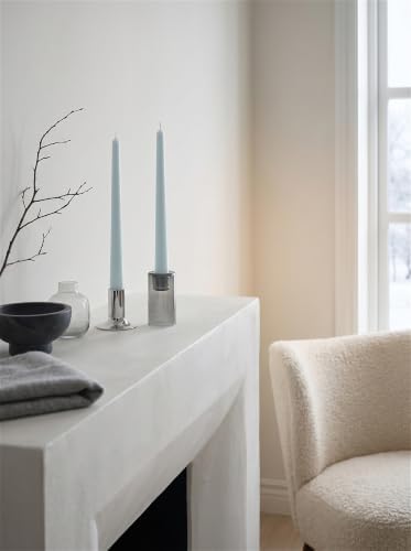 10" Classic Taper Candles, Ice Blue, 6-Pack, 7-8 Hours Long Burning, Unscented Tall Candlesticks - Image 3