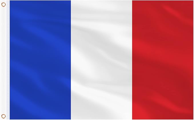 AhfuLife 2 Pcs French Flag 3 x 5 Ft France Flag, Large France National Flags for Outside - Double Side with Brass Eyelets for Olympic Party Decorations, Bar Garden Street Decoration Indoor Outdoor
