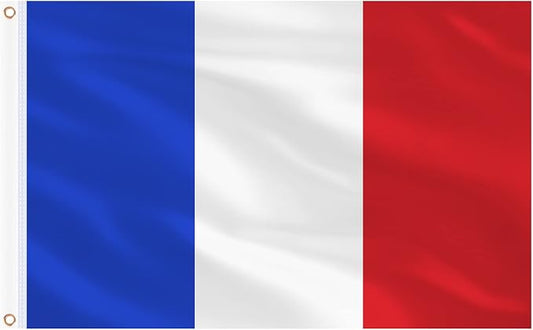 AhfuLife 2 Pcs French Flag 3 x 5 Ft France Flag, Large France National Flags for Outside - Double Side with Brass Eyelets for Olympic Party Decorations, Bar Garden Street Decoration Indoor Outdoor